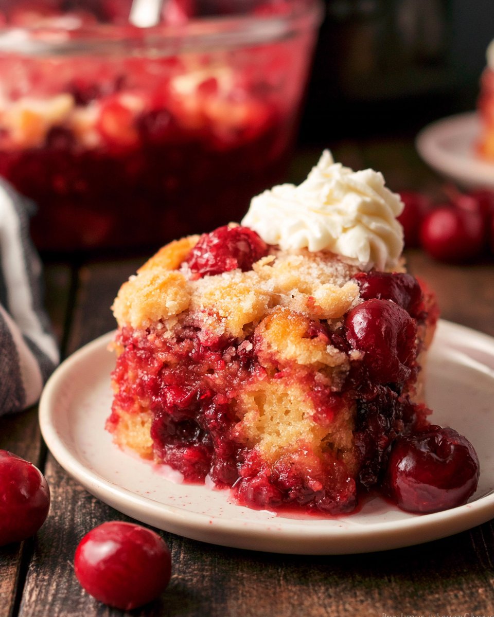 Crock Pot Cherry Dump Cake