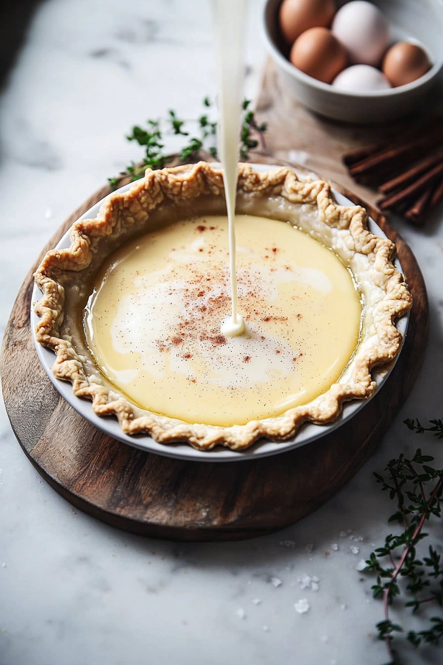 Zimtblüten-Vanillepudding-Pie