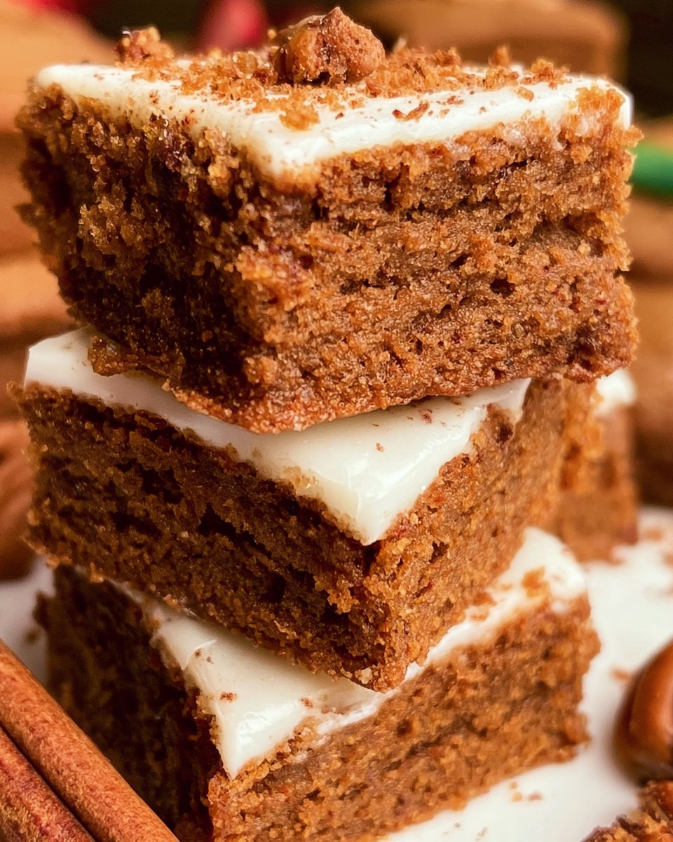 Gingerbread Cookie Squares