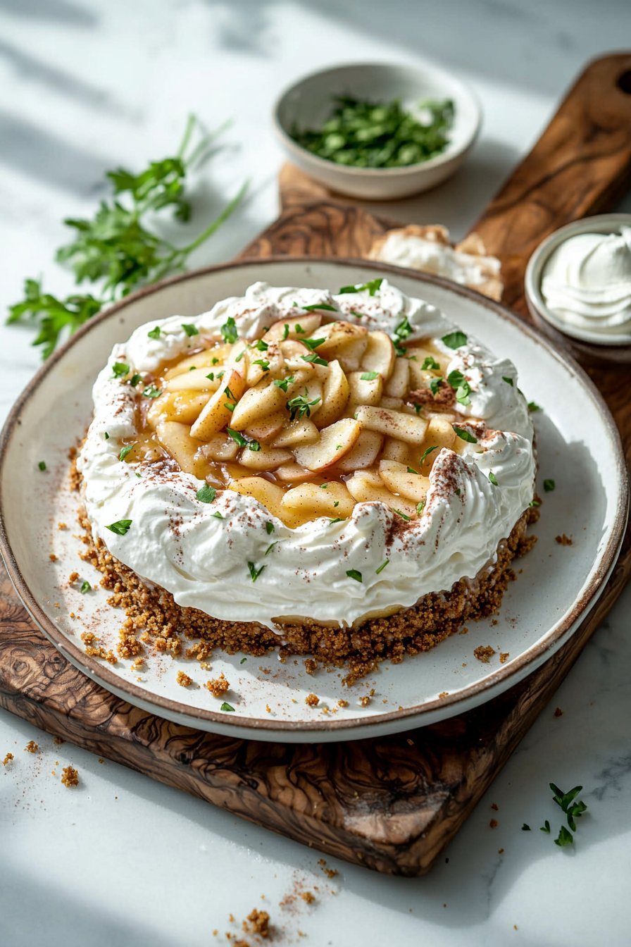 No-Bake Apple Pie Cheesecake