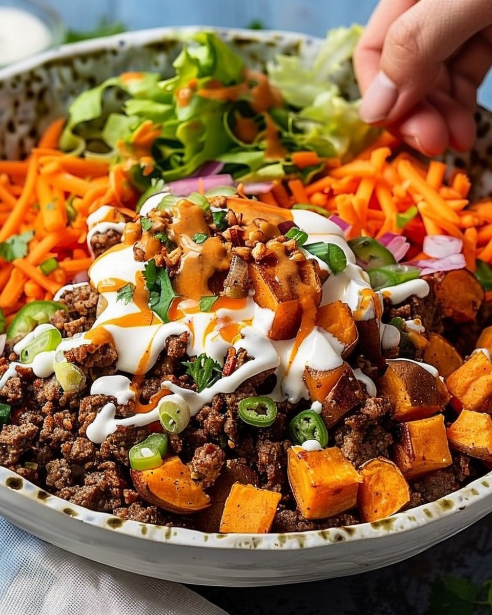 Sweet Potato Burger Bowl