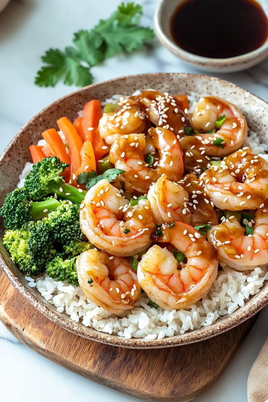 Teriyaki Shrimp Rice Bowls