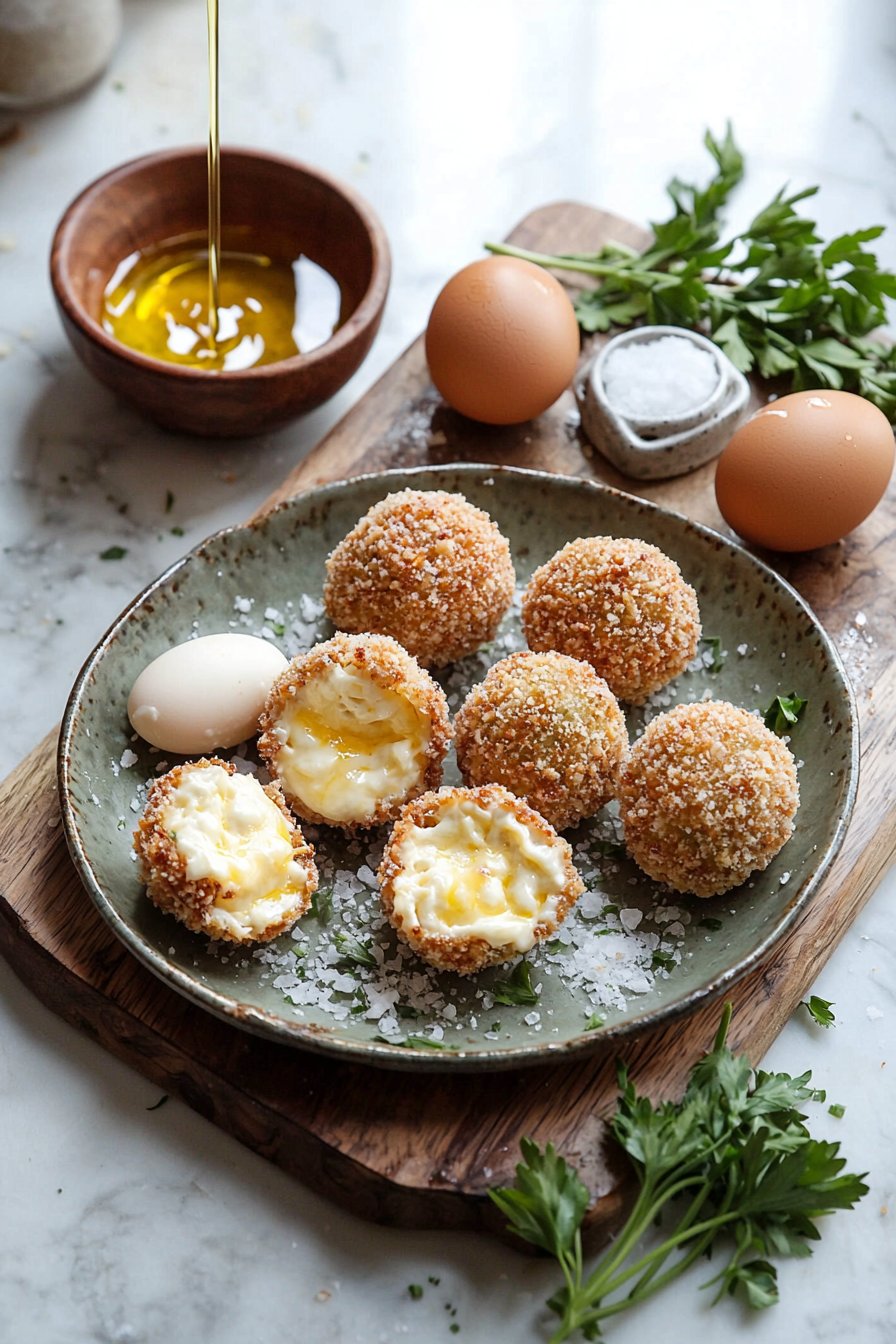 Cheese-Filled Fried Cheese Balls