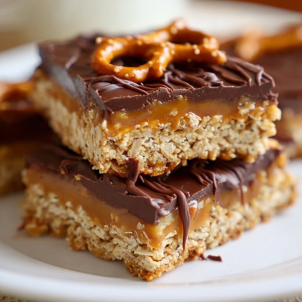 No-Bake Peanut Butter Pretzel Bars