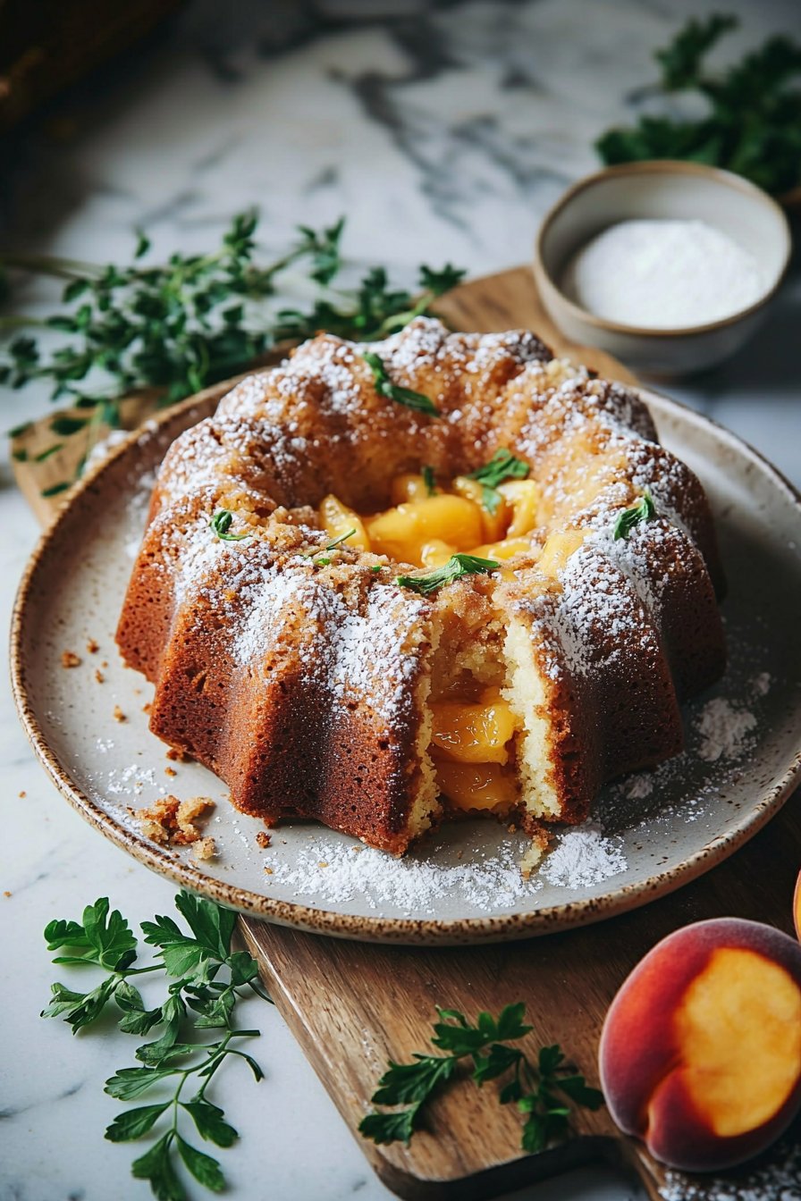 Pfirsich-Cobbler-Bundt-Kuchen