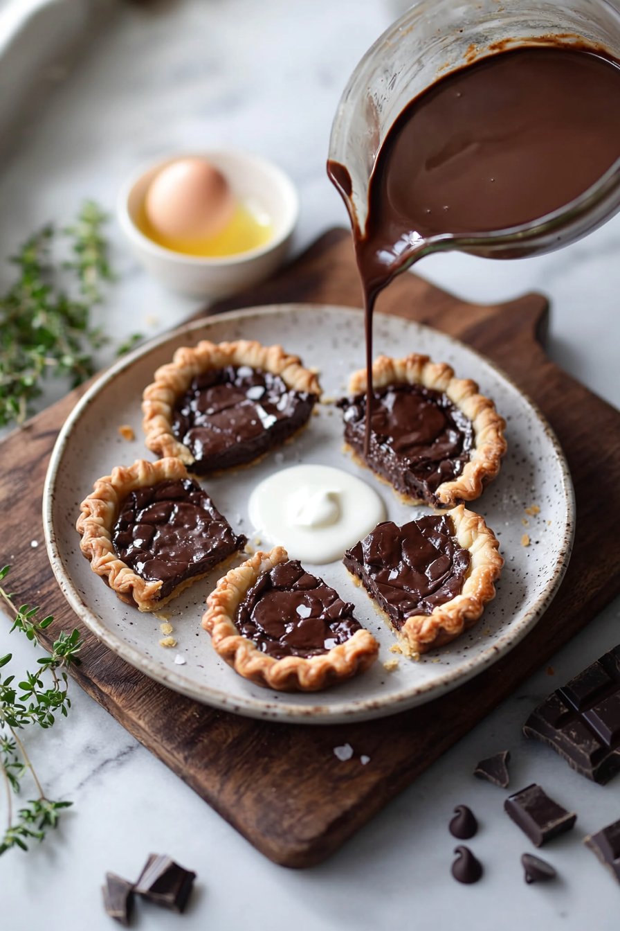 Fudge Chocolate Pastry Tarts