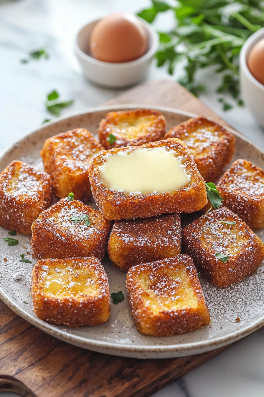 Churro-Toaststücke aus der Heißluftfritteuse