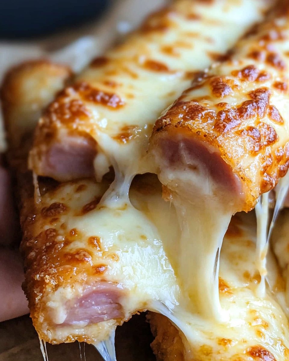 Baked Mozzarella Ham Sticks