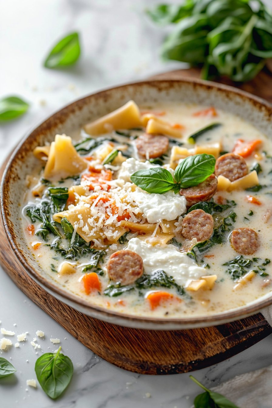 White Lasagna Soup