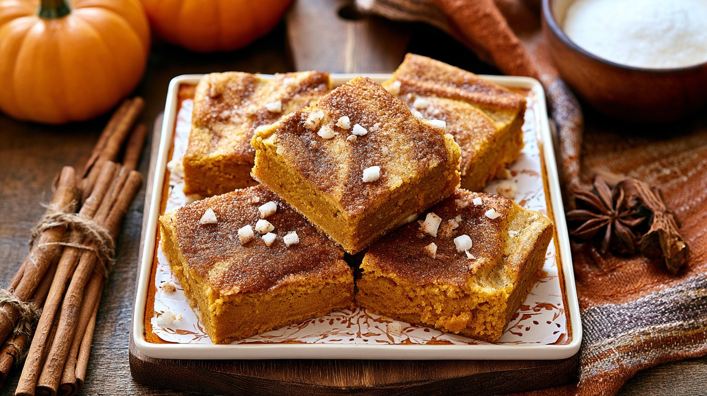 Pumpkin Snickerdoodle Blondies