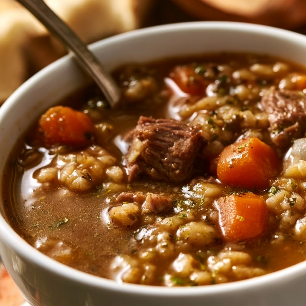 Crockpot Beef Barley Soup
