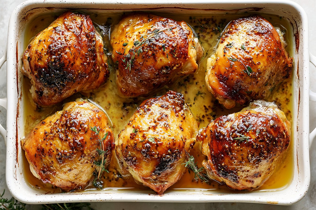 Best Baked Honey Mustard Chicken Thighs