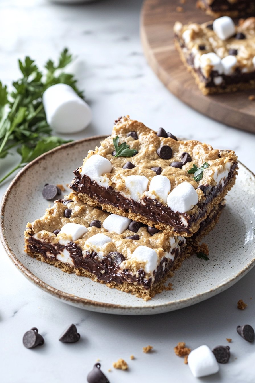 Easy Layered S'mores Cookie Bars