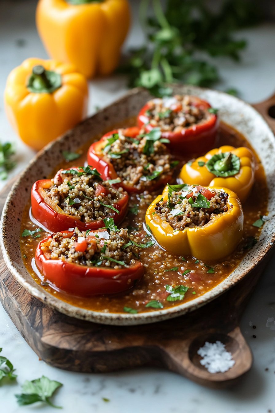 High-Protein Stuffed Pepper Soup