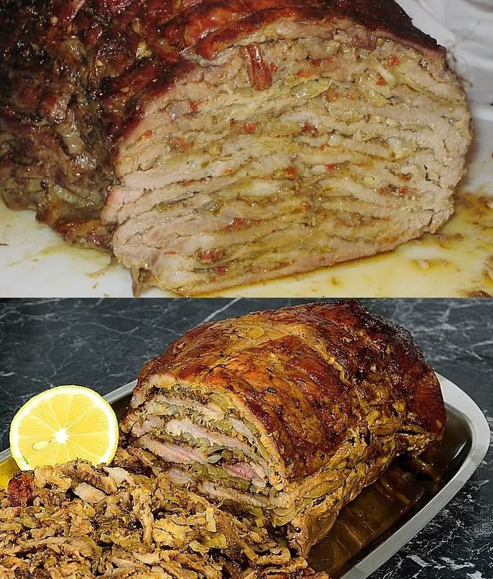 Schweinehals mit Rotkohl und Gyrosgewürz