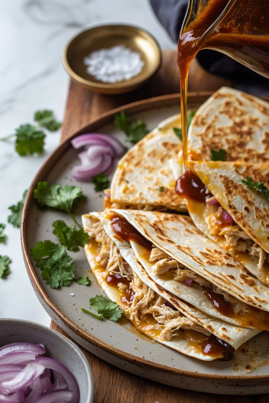 BBQ-Hühnchen-Quesadilla