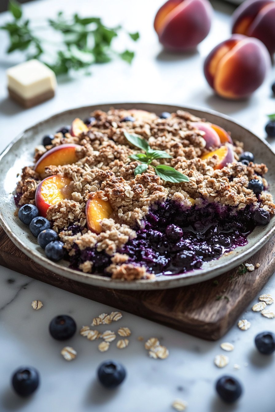 Blueberry Peach Crumble