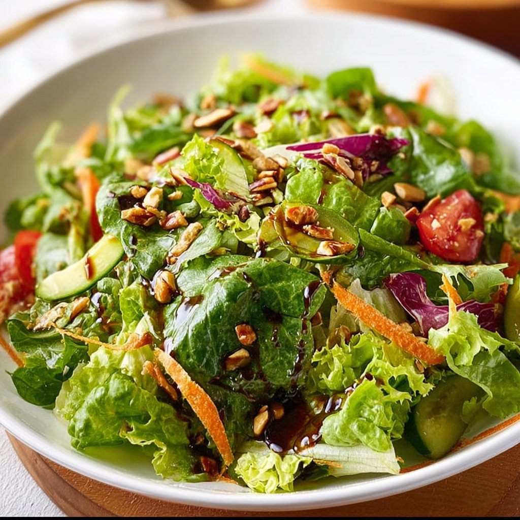 Simple Mixed Greens Salad with Balsamic Vinaigrette
