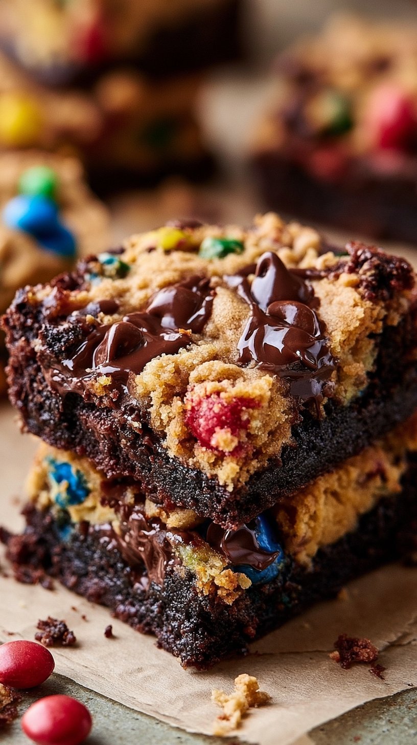 Monster Cookie Fudgy Brownies