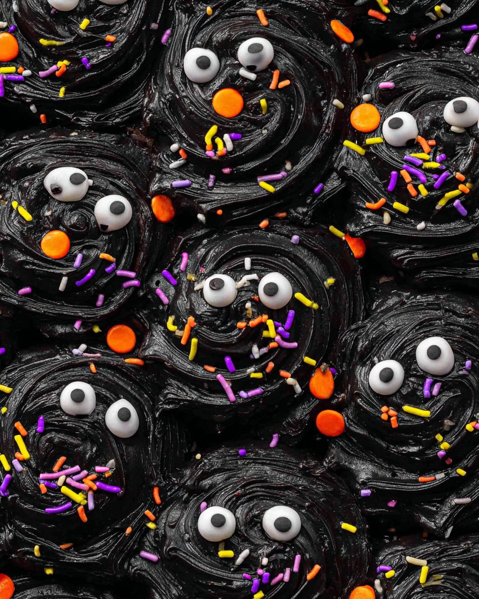 Black Cocoa Halloween Rolls