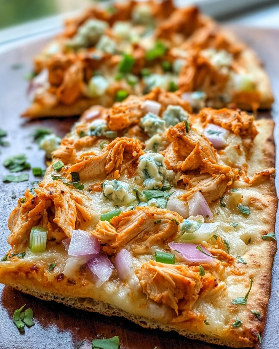 High-Protein Buffalo Chicken Flatbread