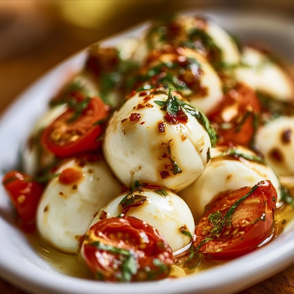 Eingelegter Mozzarella