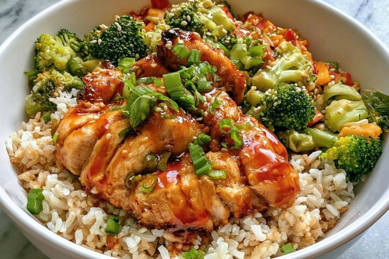 Healthy Sticky Chicken Bowls