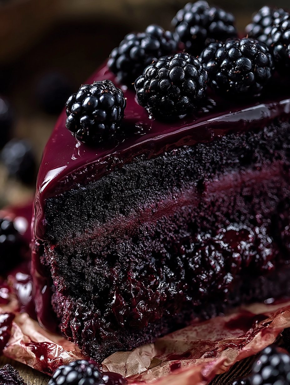 Receta de Pastel de Chocolate Amargo y Mora