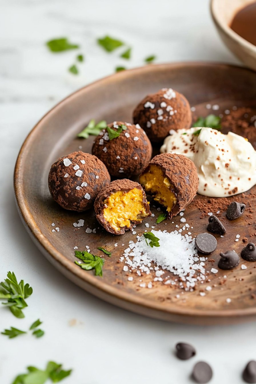 Pumpkin Cheesecake Truffles