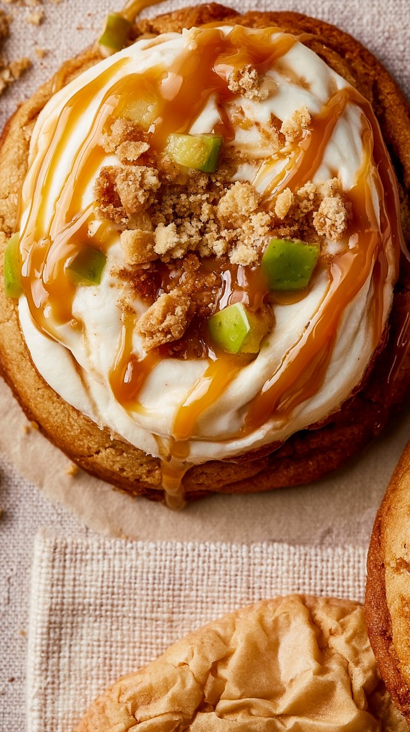 Crumbl Caramel Apple Cookies