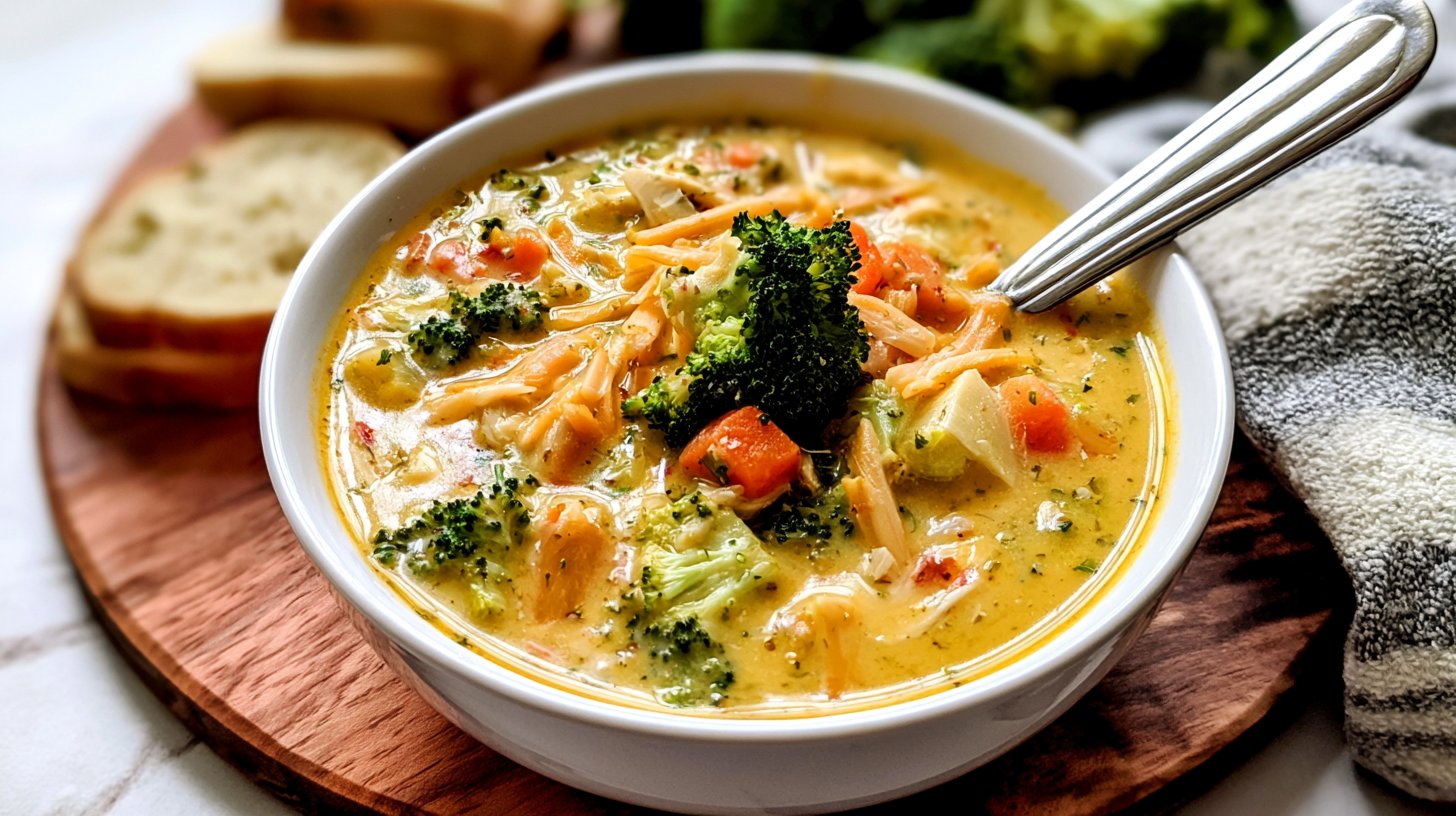 Instant Pot Broccoli Cheddar Chicken Soup