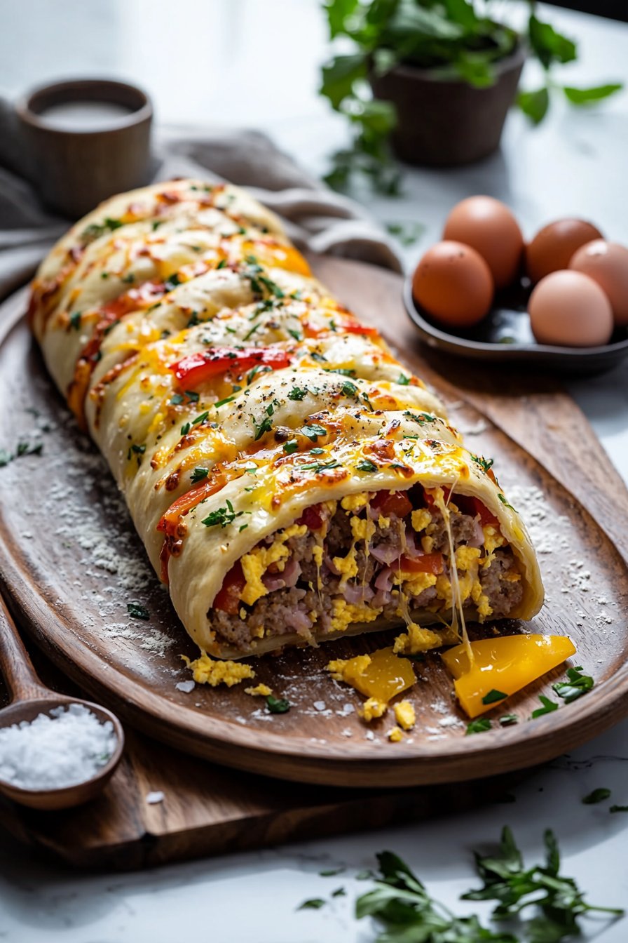Easy Breakfast Stromboli