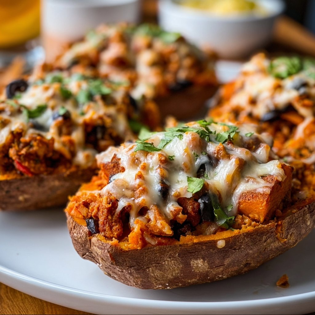 Turkey Stuffed Sweet Potatoes 2 Turkey Stuffed Sweet Potatoes