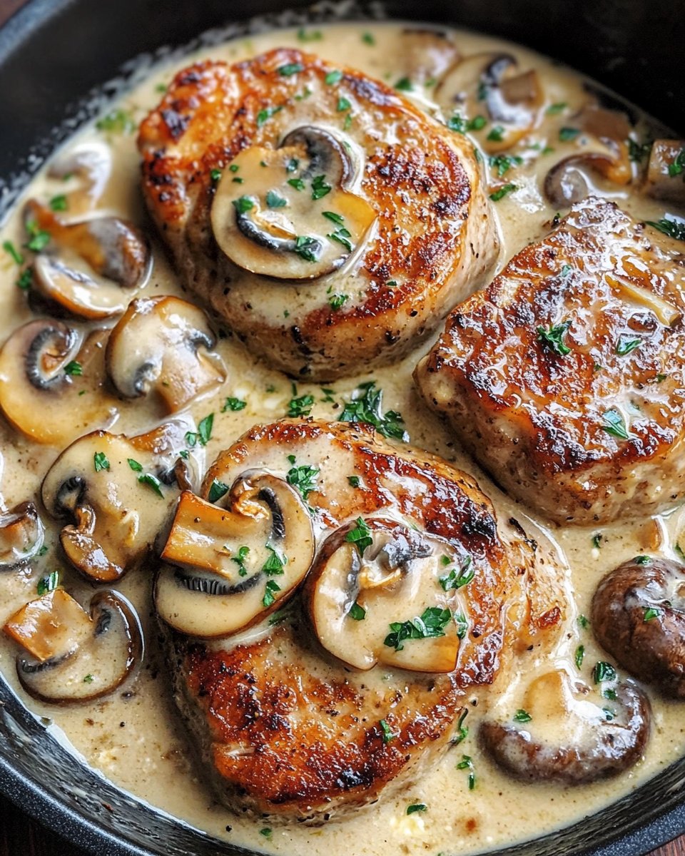 Creamy Mushroom Pork Chops