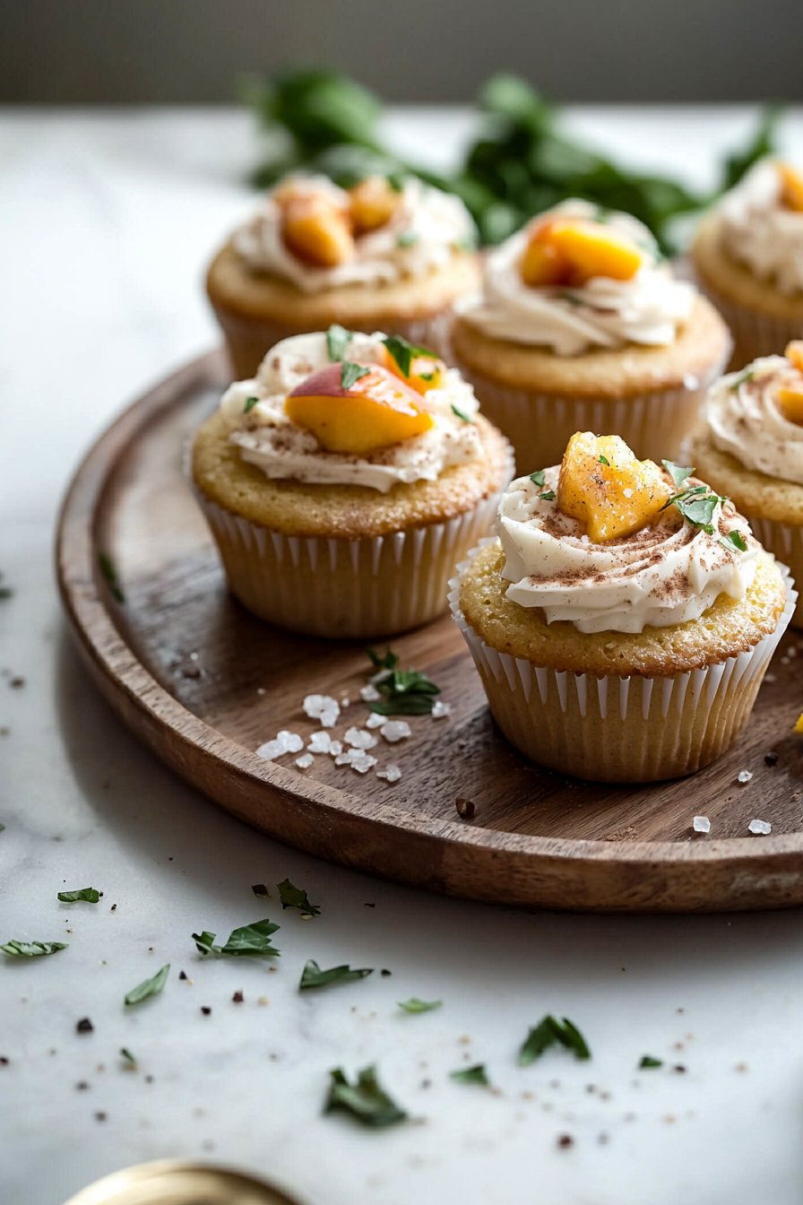 Peach Cobbler Cupcakes