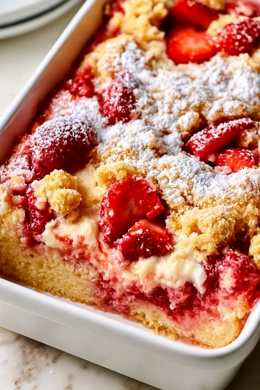 Strawberry Cheesecake Dump Cake Recipe