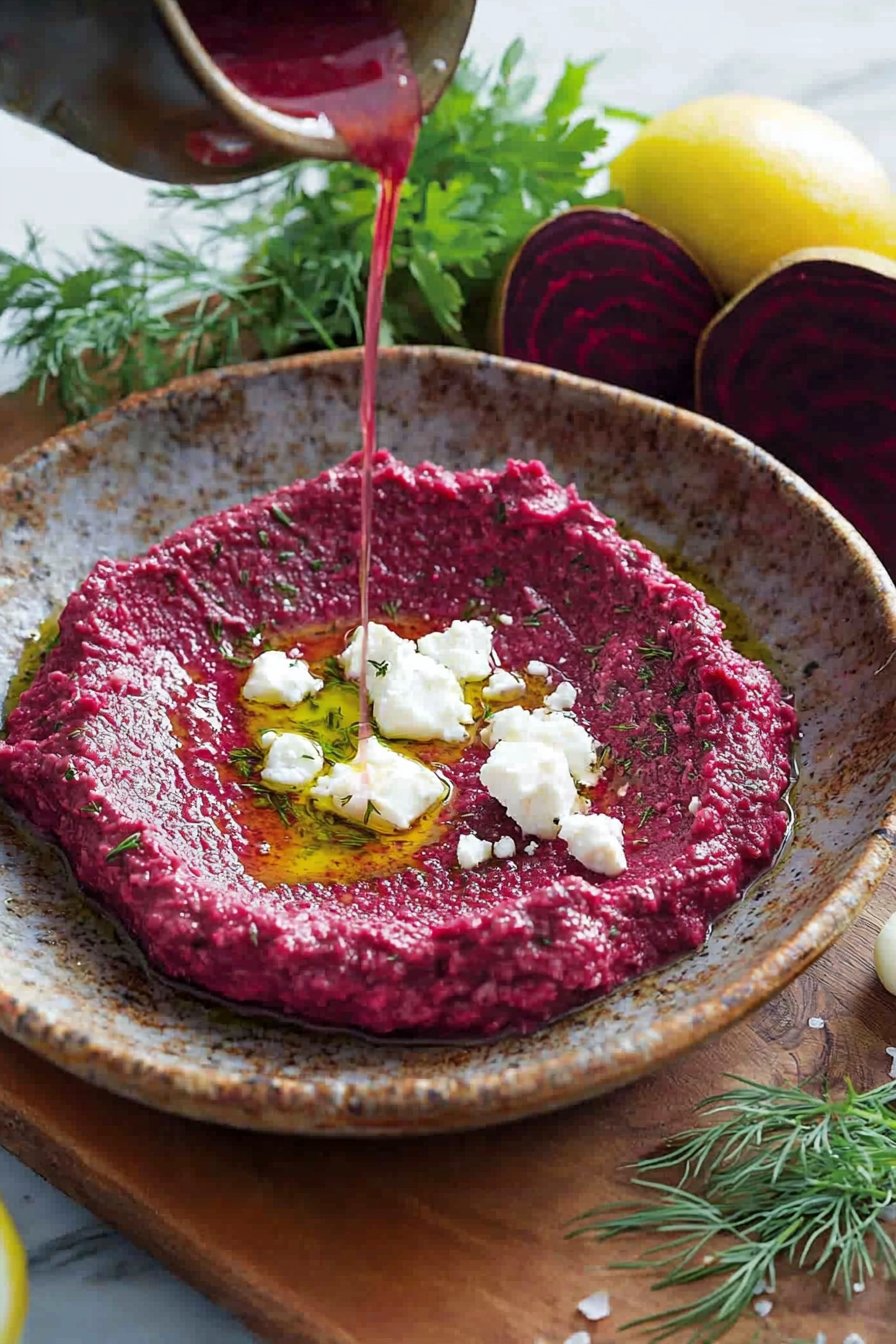 Beetroot Dip with Feta Cheese