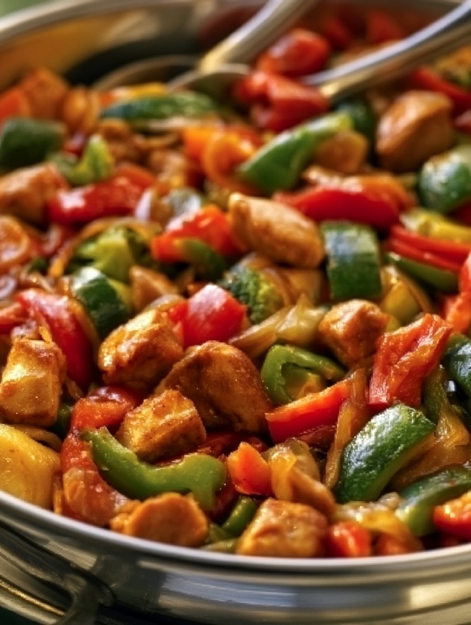 Salteado de Pollo Mediterráneo