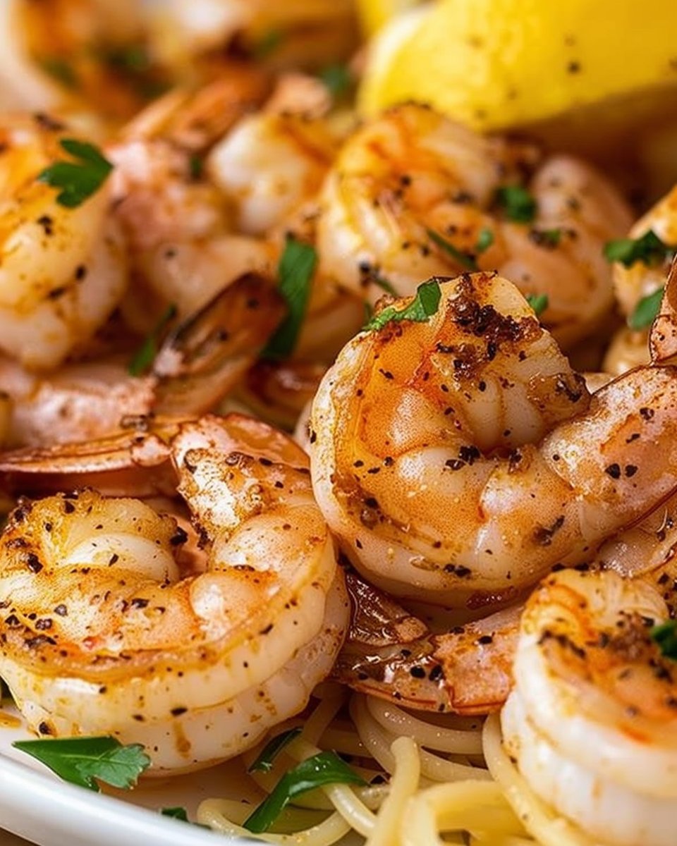 Lemon Pepper Air Fryer Shrimp
