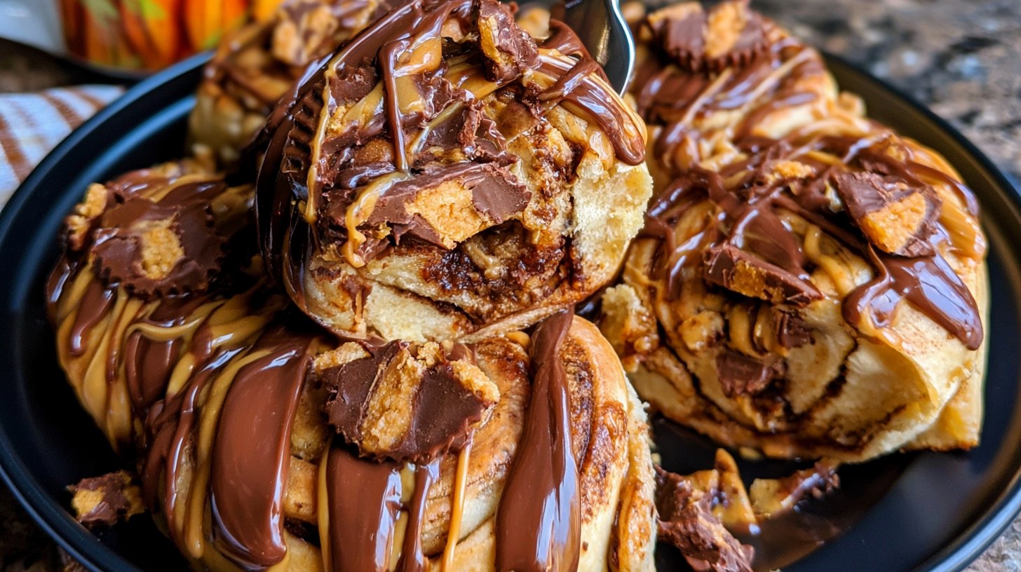 Chocolate Peanut Butter Reese's Sweet Rolls
