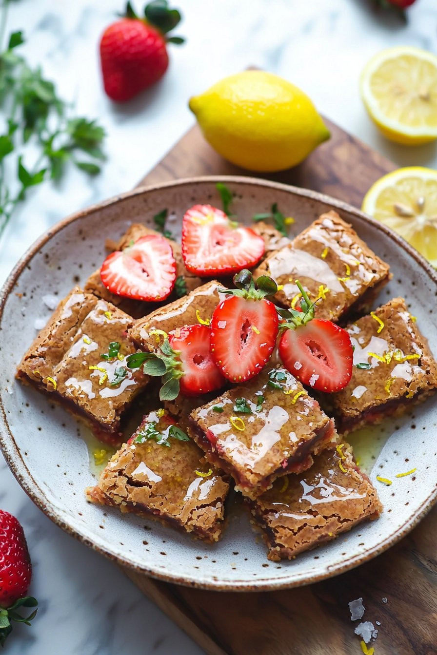 Erdbeer-Zitronen-Blondies
