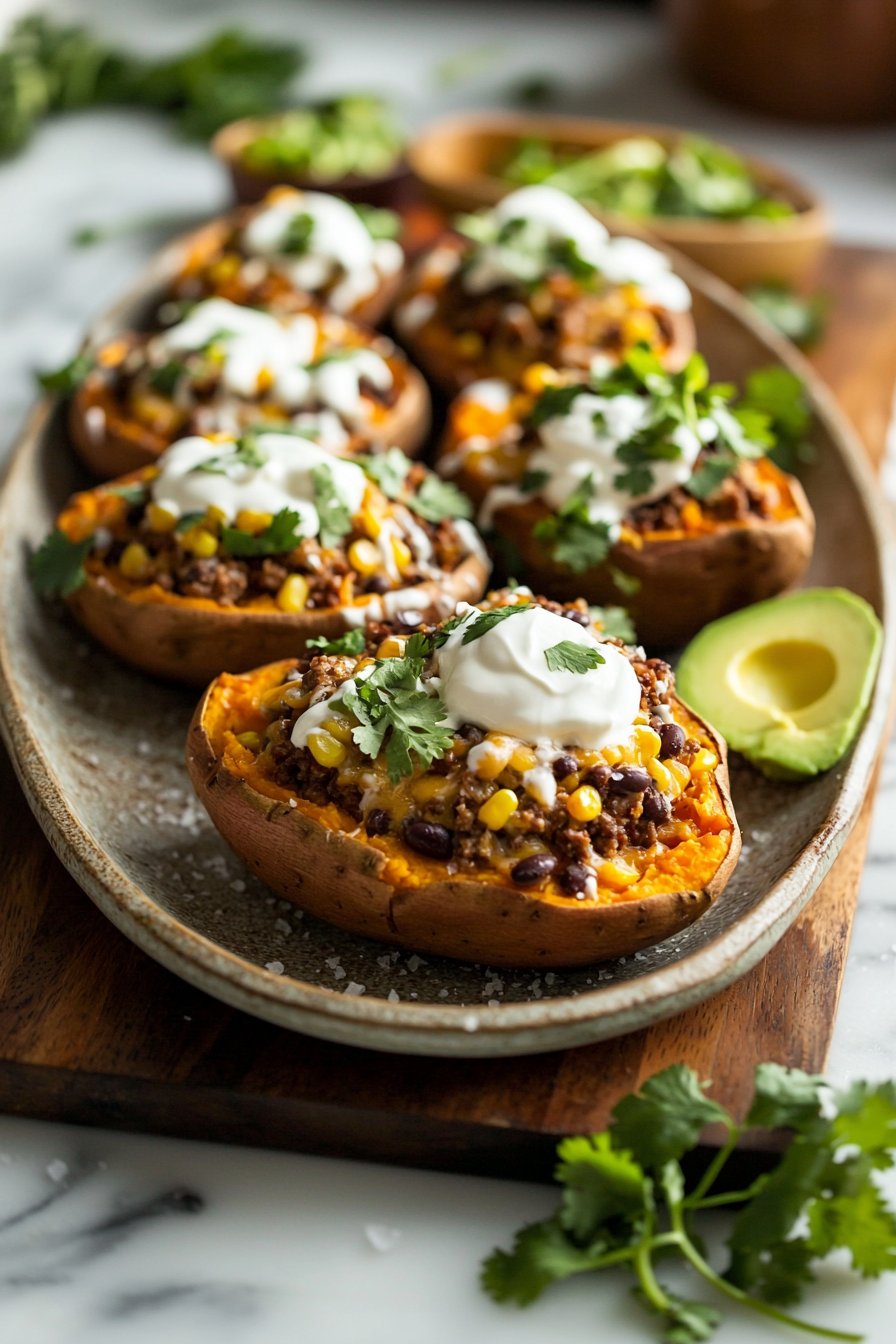 Taco Stuffed Sweet Potatoes
