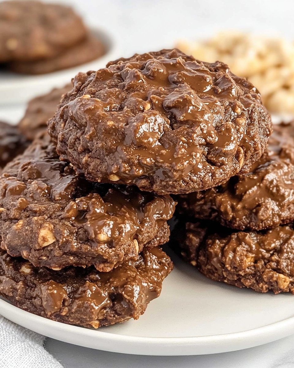 No Bake Chocolate Peanut Butter Cookies