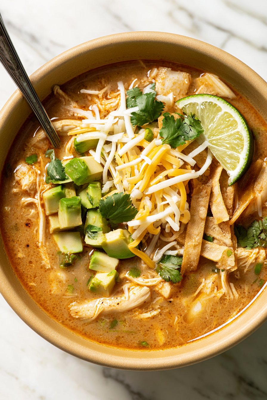 Creamy Green Chicken Enchilada Soup Recipe 1 Creamy Green Chicken Enchilada Soup