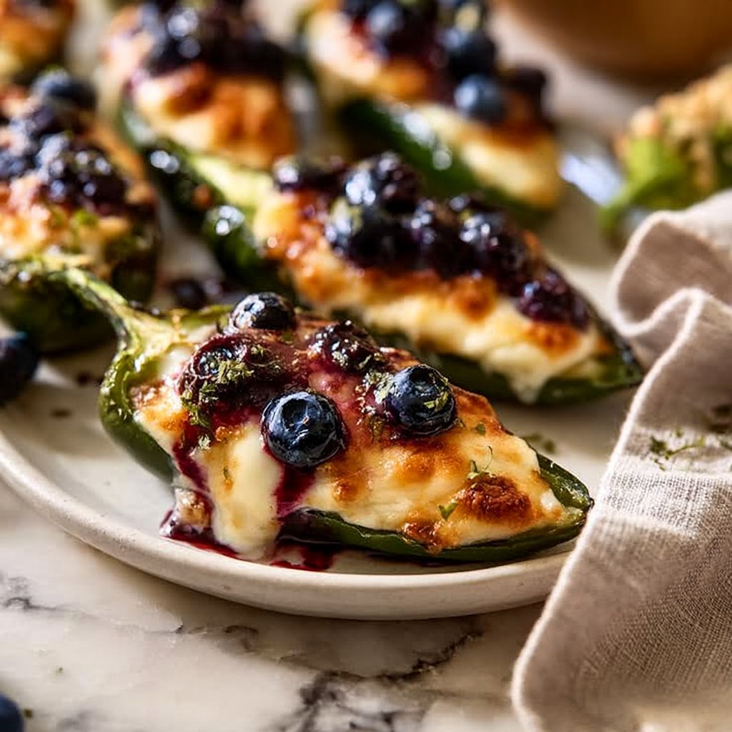 Blueberry Brie Jalapeño Poppers