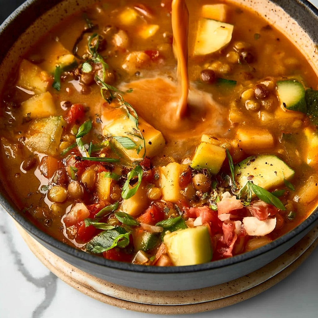 Mexican Lentil Vegetable Soup - The Harvest Kitchen