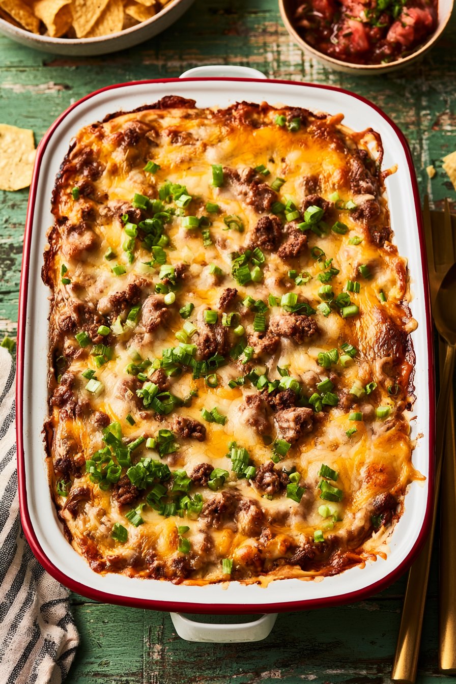 4-Ingredient Crescent Roll Ground Beef Casserole