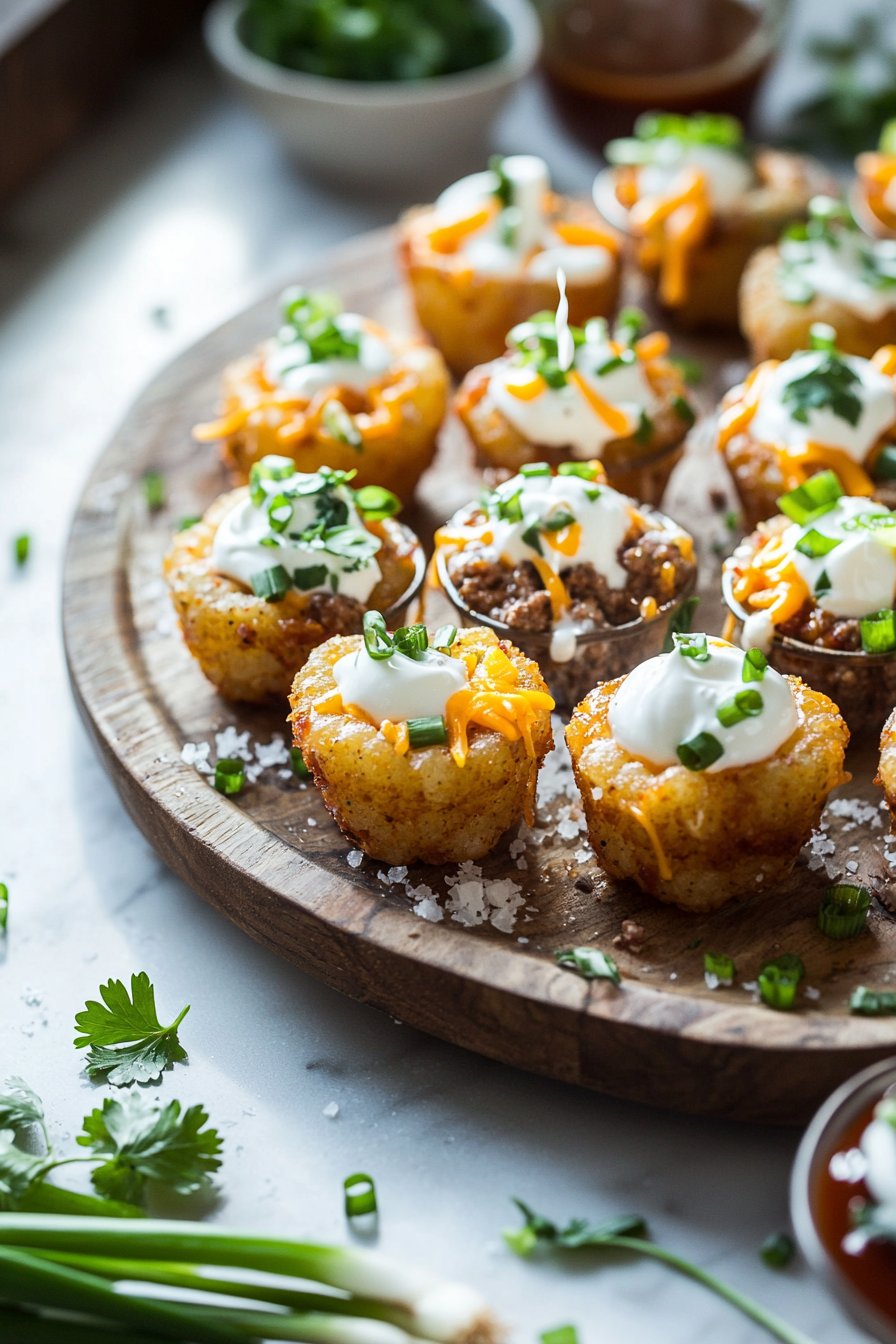 Tater Tot Appetizer Cups
