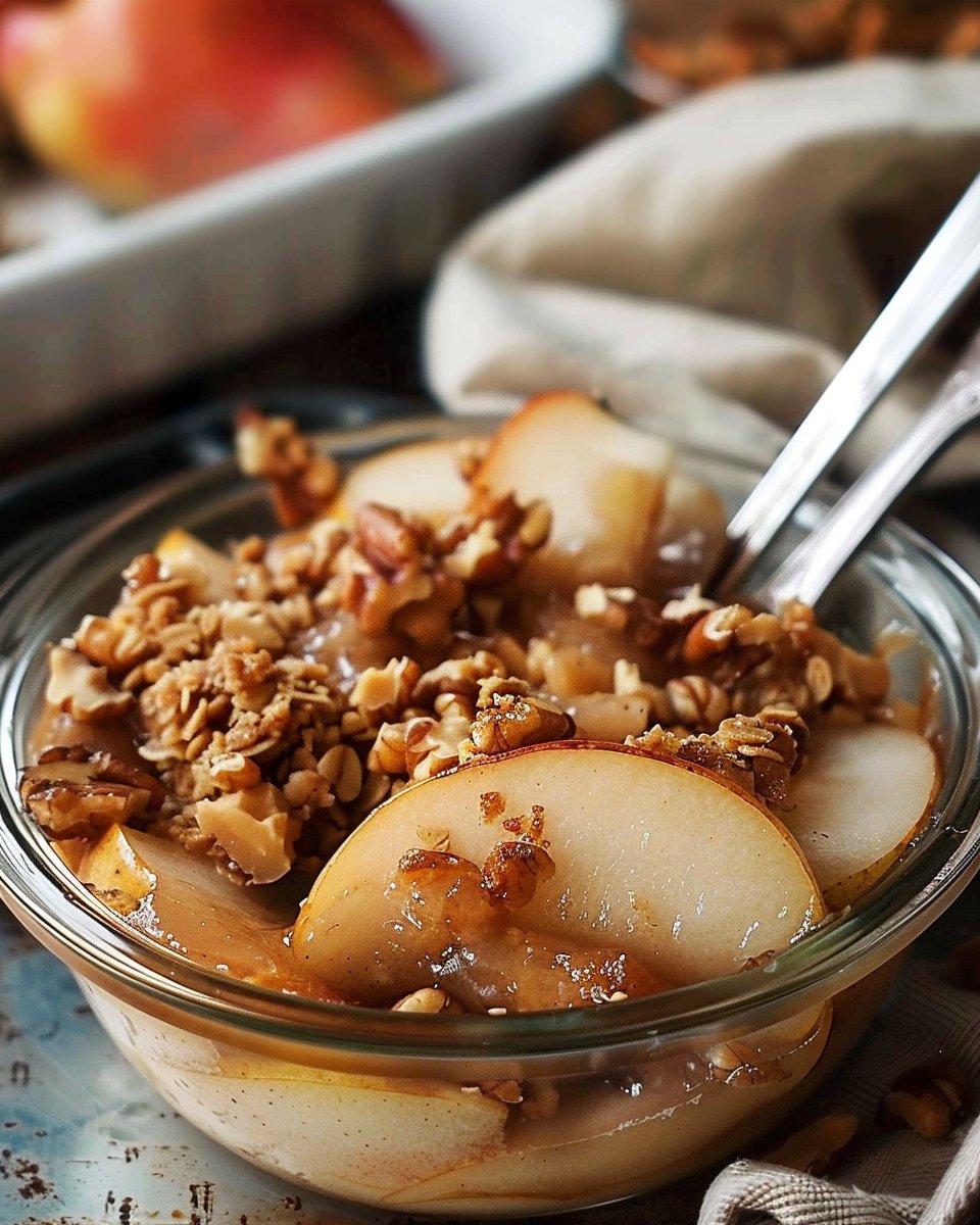 Fresh Pear & Walnut Crisp