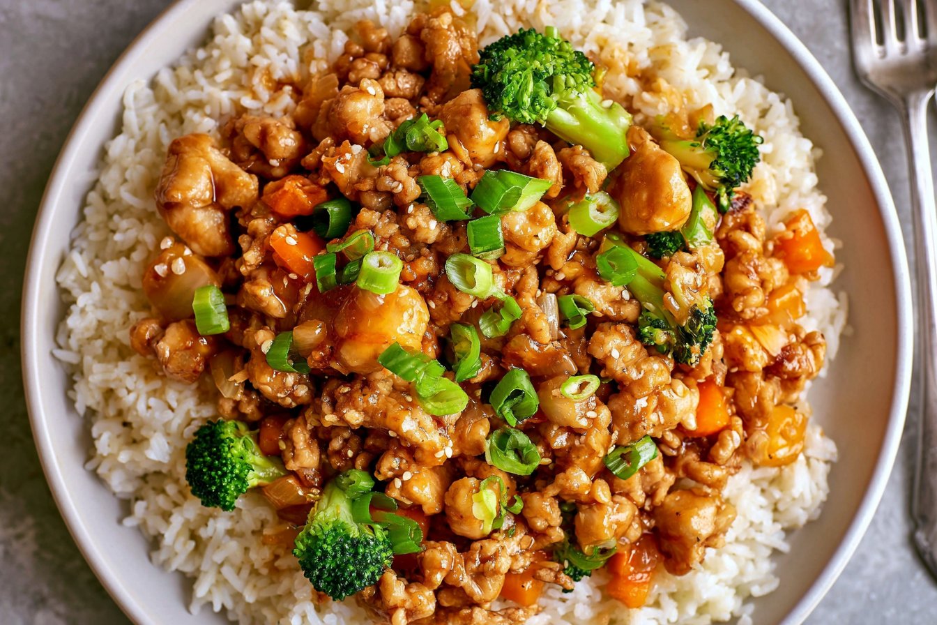 Ground Orange Chicken (1 Pan!)